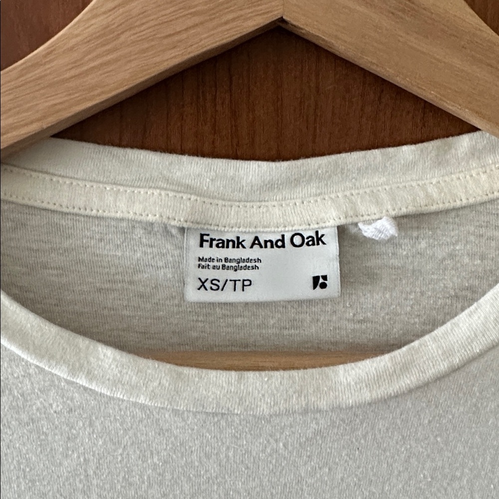 Frank And Oak Cream Short Sleeve Tee - Picture 2 of 5